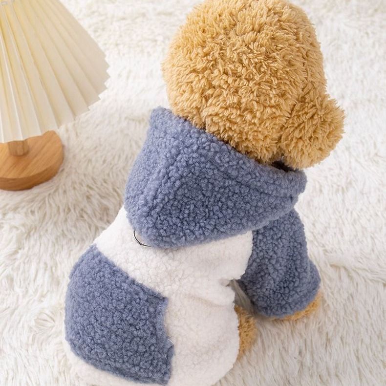 狗狗衣服冬季加厚保暖外出可牵引绒棉衣比熊博美泰迪幼犬猫咪衣服