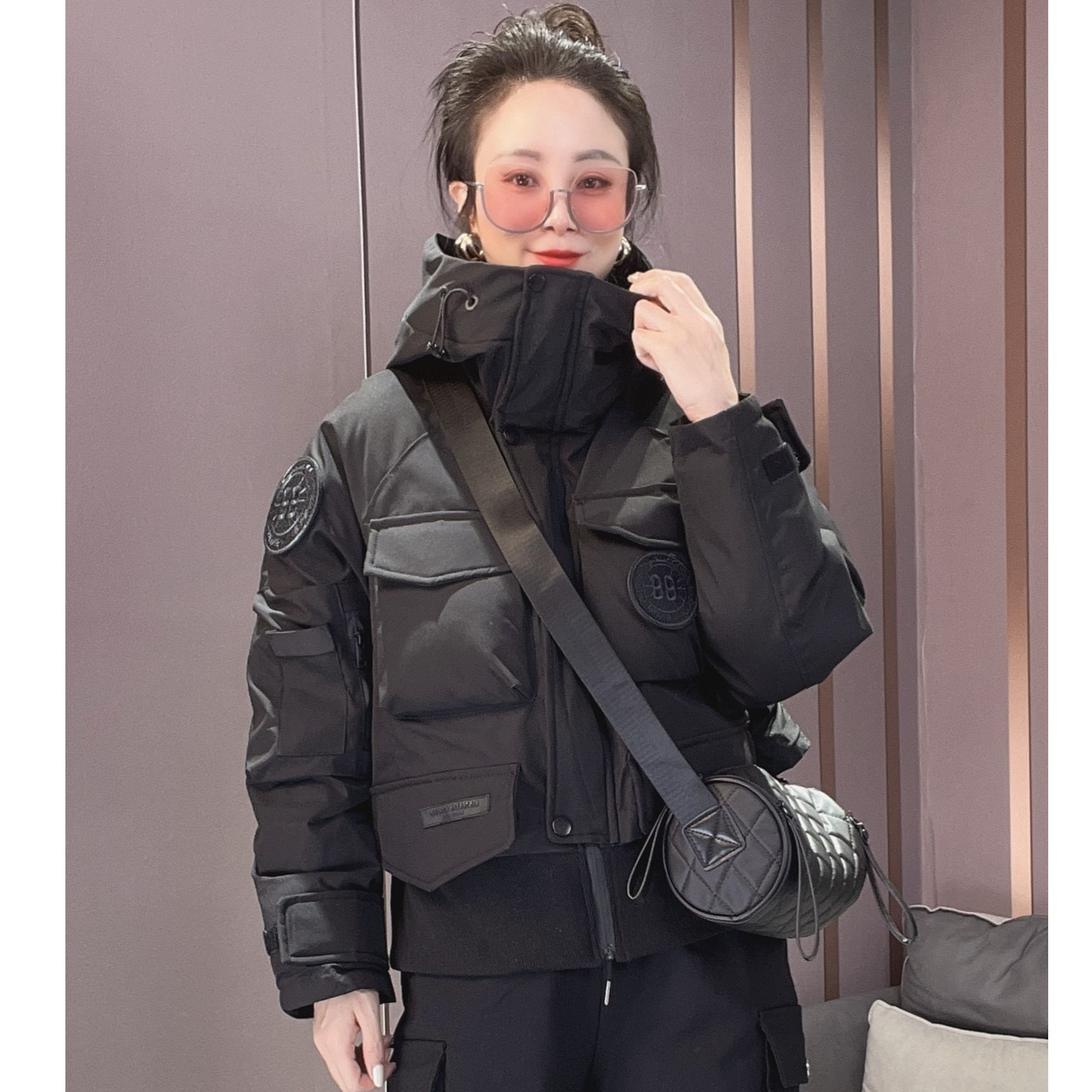 东北棉袄加棉加厚绗棉派克服冬季洋气百搭休闲短款棉衣女外套大帽