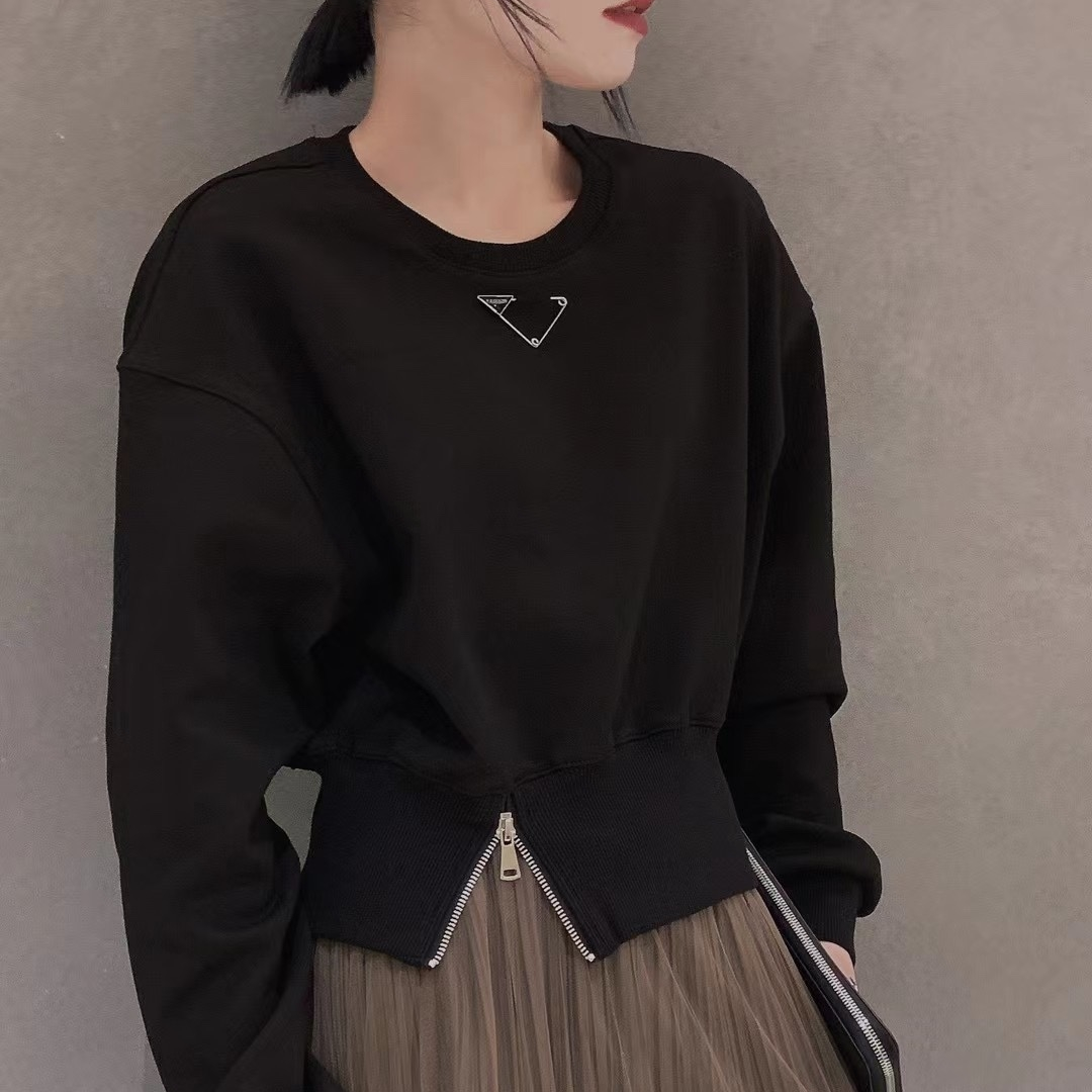韩版小众设计款黑色潮款卫衣