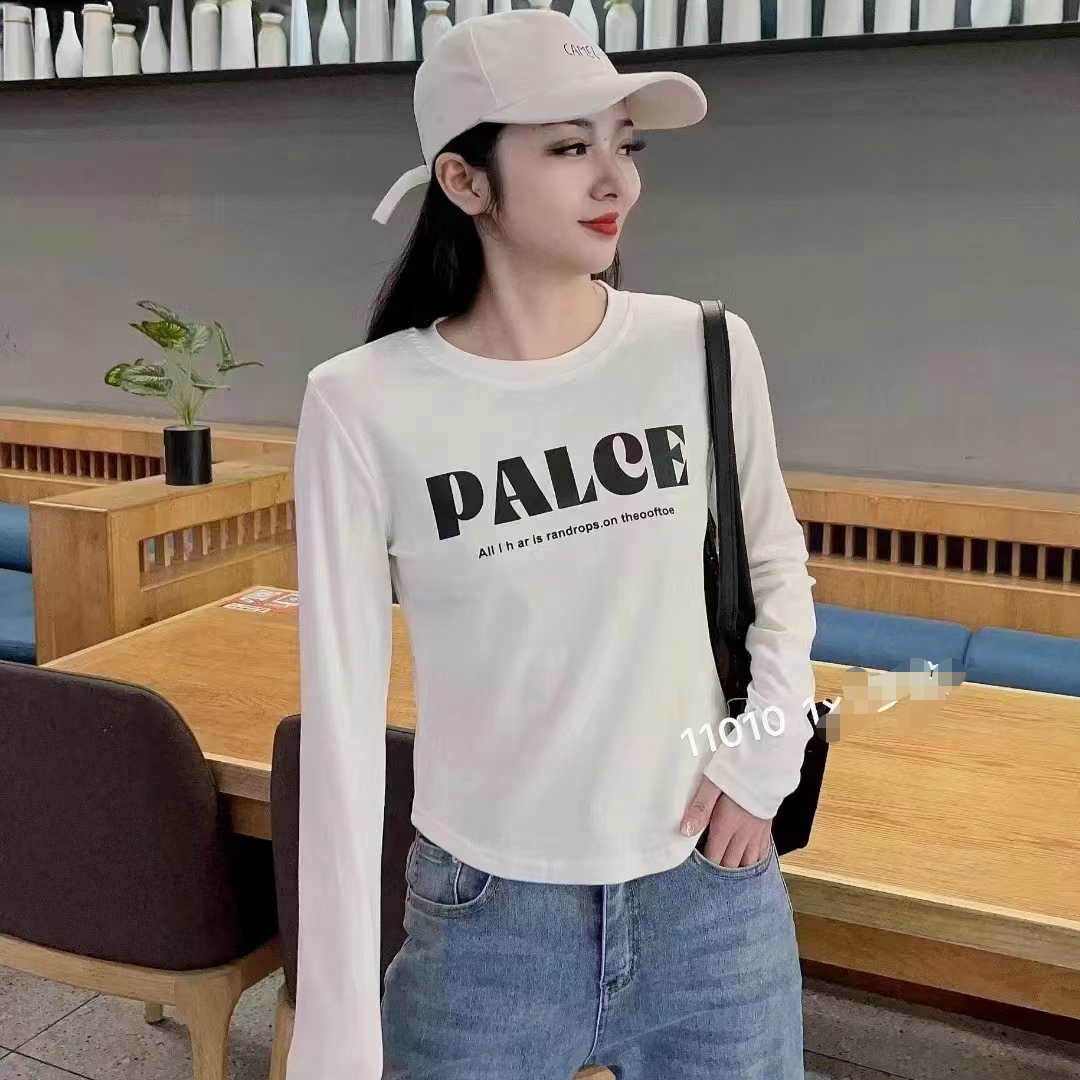 简单款字母印花显瘦时尚减龄百搭款上衣