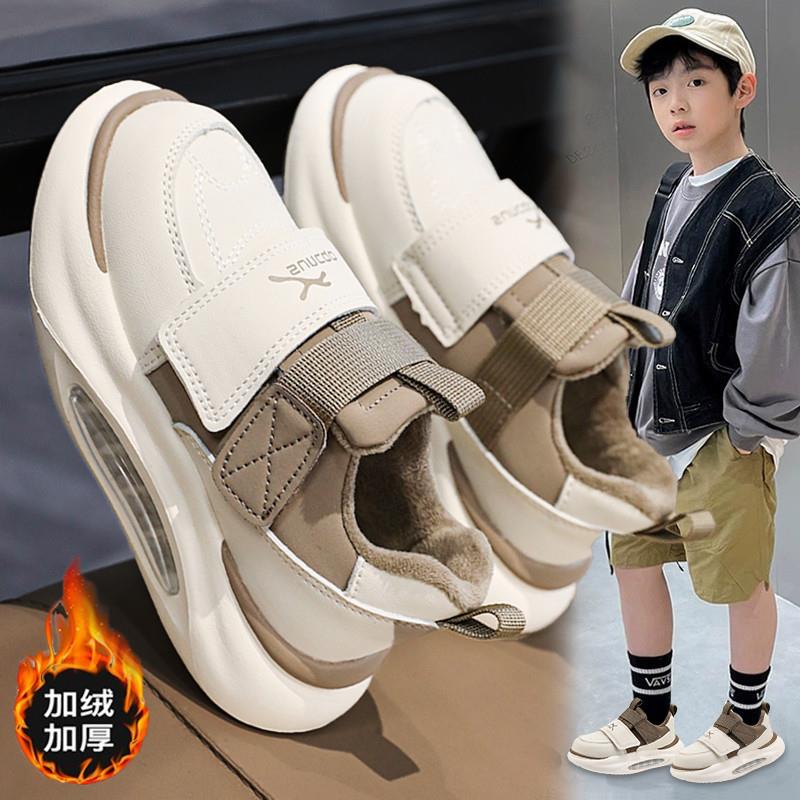 乔丹秋冬季男童保暖二棉鞋2023新款儿童加绒运动鞋中大童男孩舒适