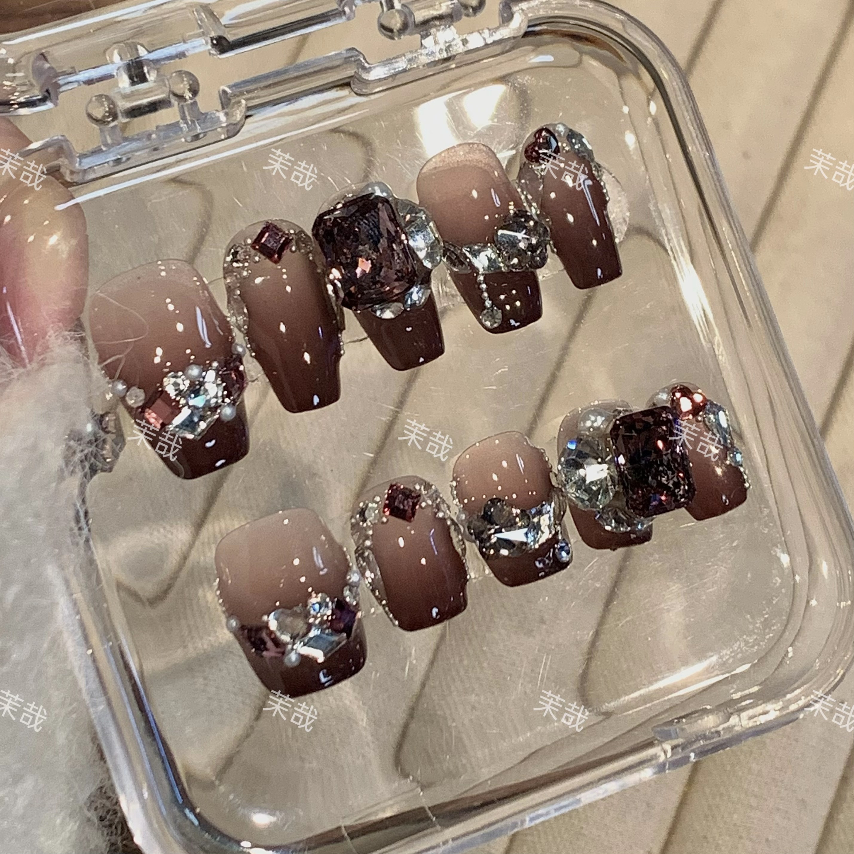 茉哉【星野蔓莓】纯手工定制美甲可拆卸穿戴甲A3320 S
