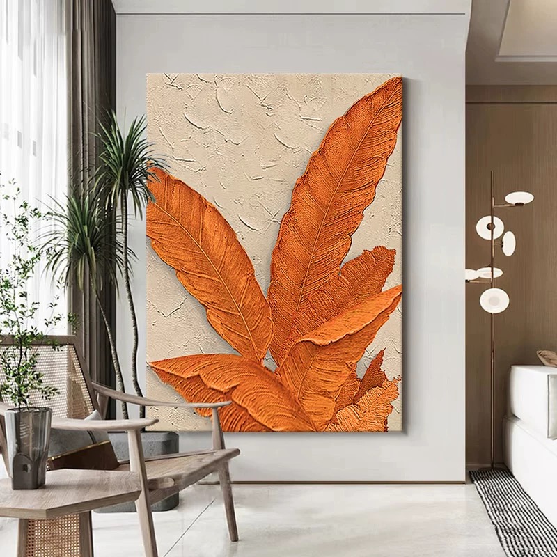 【家大业大】玄关砂岩装饰画简约大气走廊过道挂画立体肌理