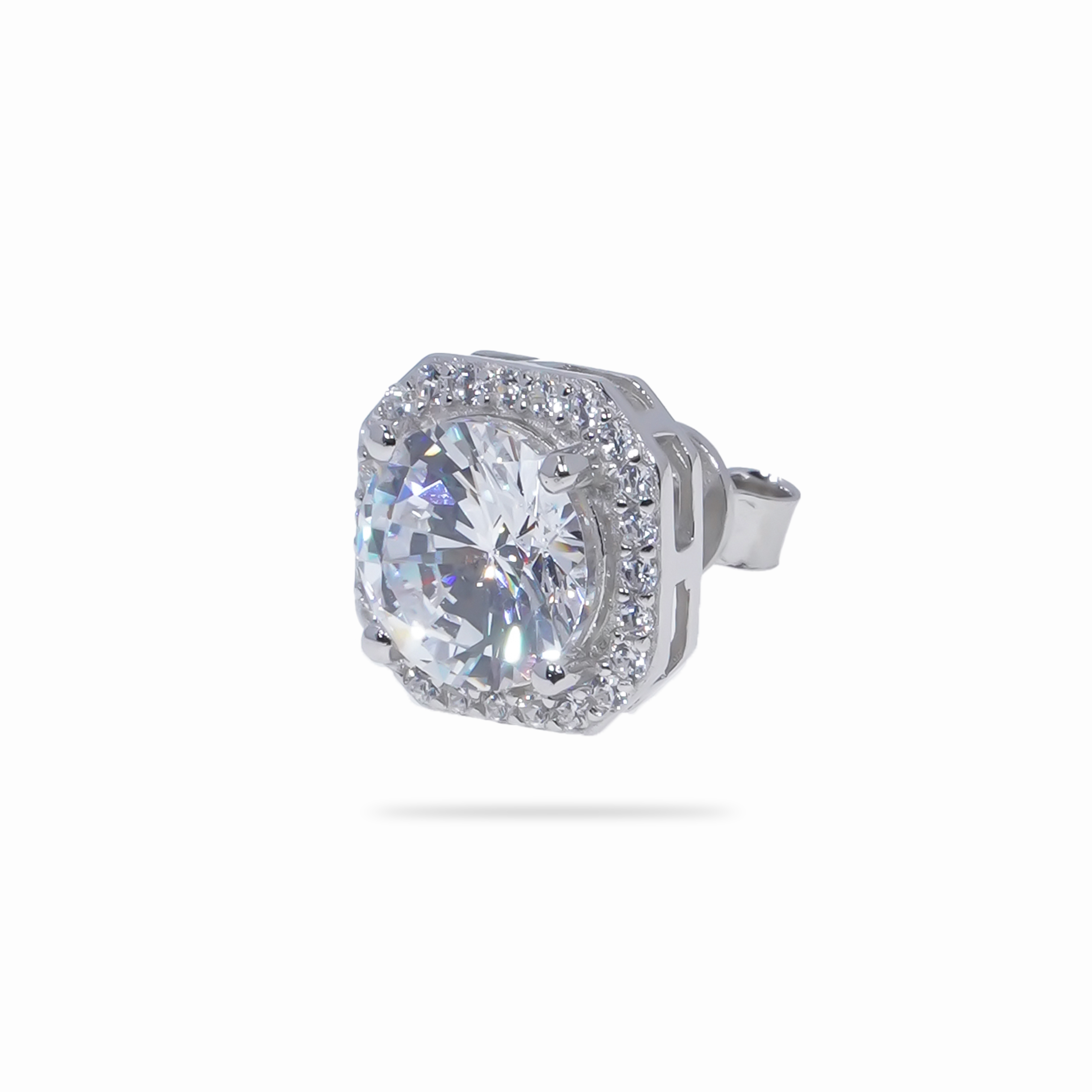 WIC S925银方T莫桑钻轻奢男女大小百搭高级ES040