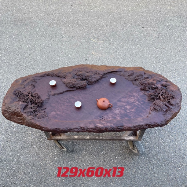 【八特】广东肇庆端砚石宋坑整块无拼接纯手工雕刻茶盘