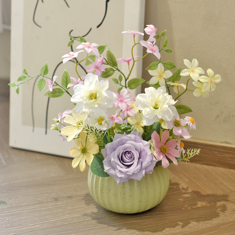 《仿真绿野仙踪》插花艺手工家居客厅摆设餐桌风格绢花室内仿真花