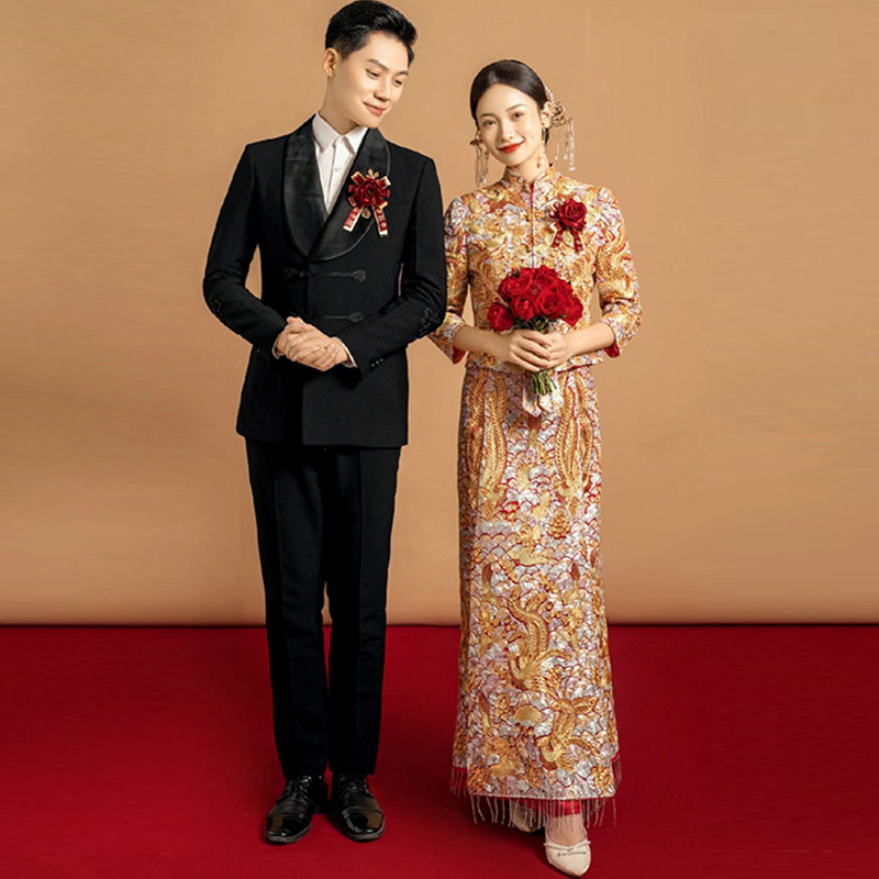 重工龙凤褂嫁衣高端褂皇新娘秀禾服2025新款结婚敬酒礼服中式婚服