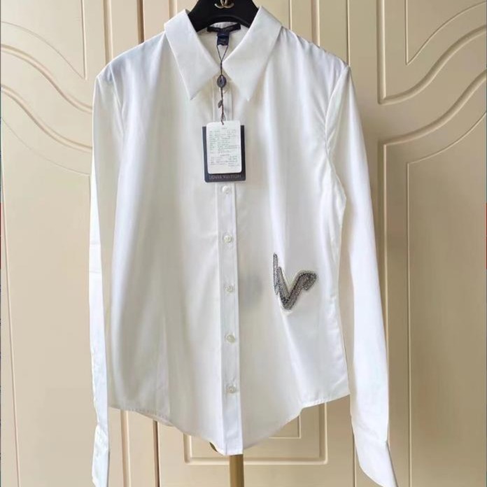 未使用 LouisVuitton/路易威登 徽标logo纯色衬衫/40
