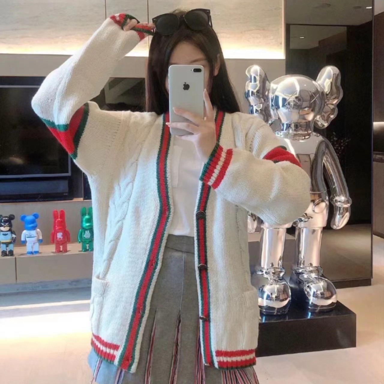 未使用 GUCCI/古驰 针织羊毛开衫外套/S码/公价15000