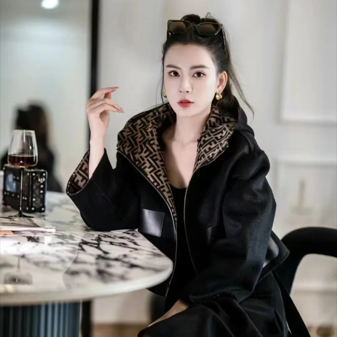 未使用 FENDI/芬迪 满图案夹克双面穿羊毛外套 38-42