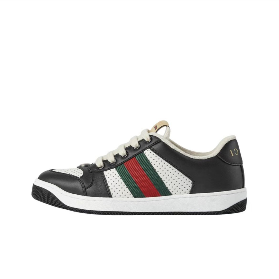 未使用 GUCCI/古驰  Screener 皮革 时尚板鞋/34.5-36