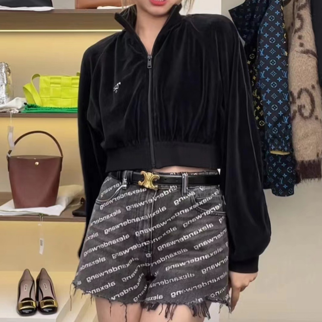 未使用 Prada/普拉达 拉链丝绒徽标外套/公价15100/S