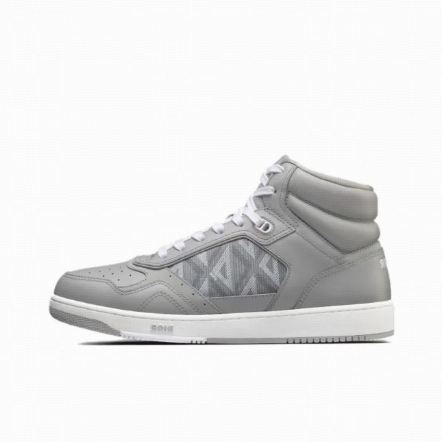 全新未使用 DIOR/迪奥 高帮运动时尚板鞋 灰色/44