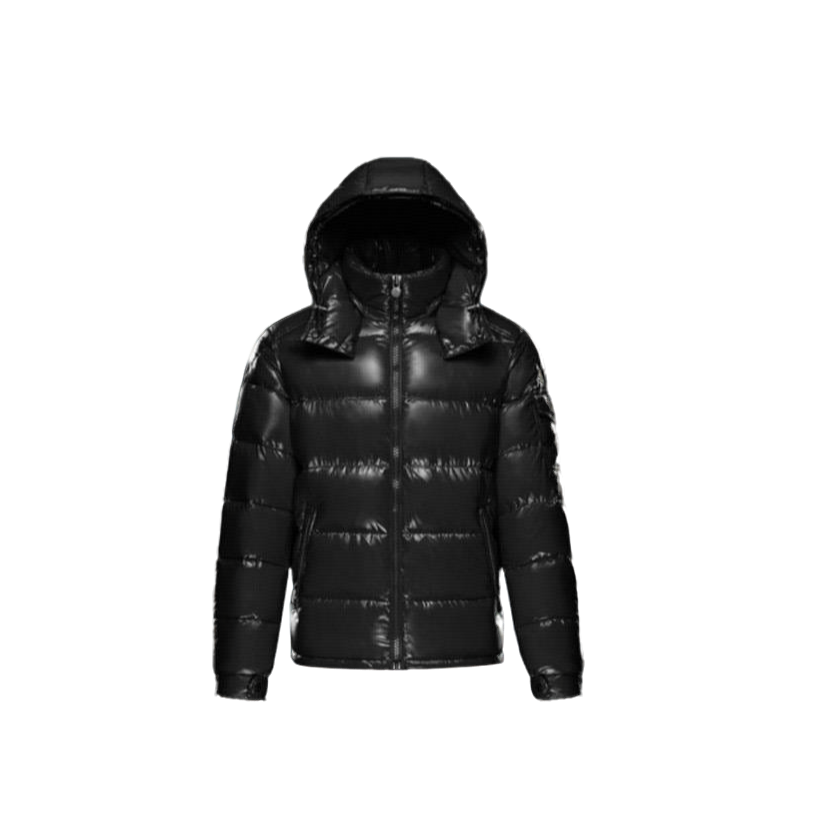 未使用 MONCLER 纯色漆面防水保暖短款羽绒服/1-2