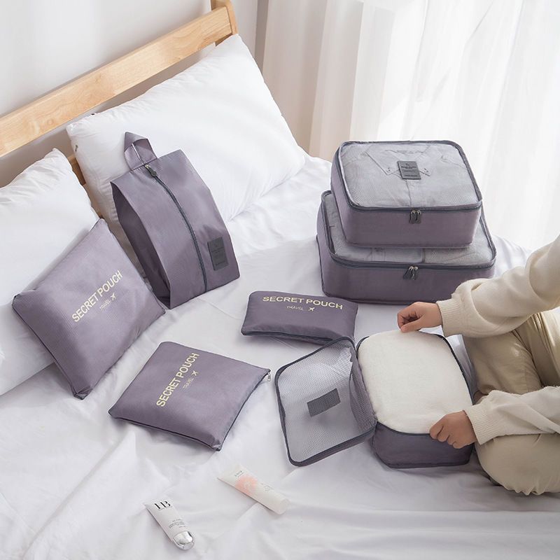 旅行收纳袋行李箱衣物衣服旅游必备用品六件套整理包分装打包套装