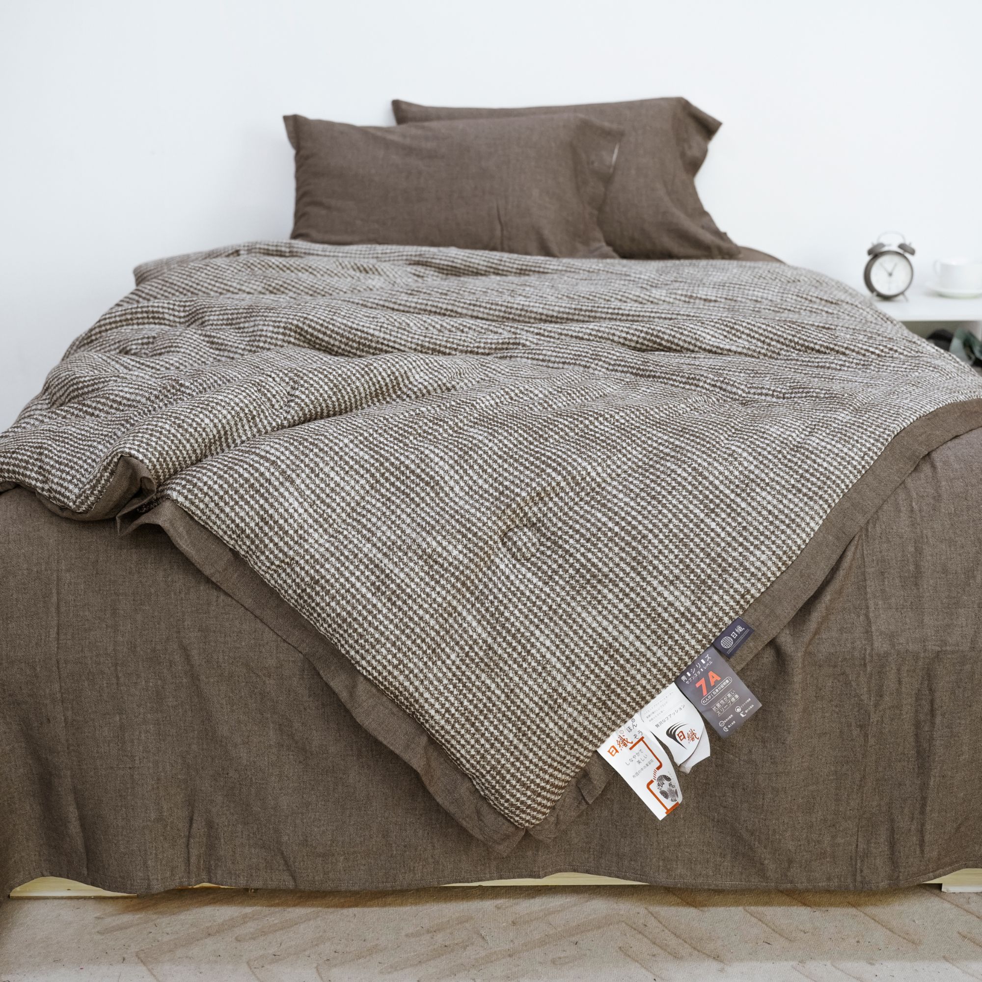 岚奚美学-微瑕【莫克被子棕咖】三斤左右200*230纯棉舒适轻奢单纱