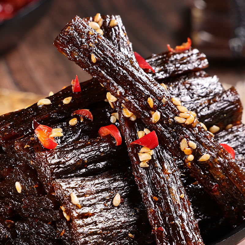 思乡山豆角干辣条散装零食蒜香味8090儿时解馋追剧小吃休闲食品  