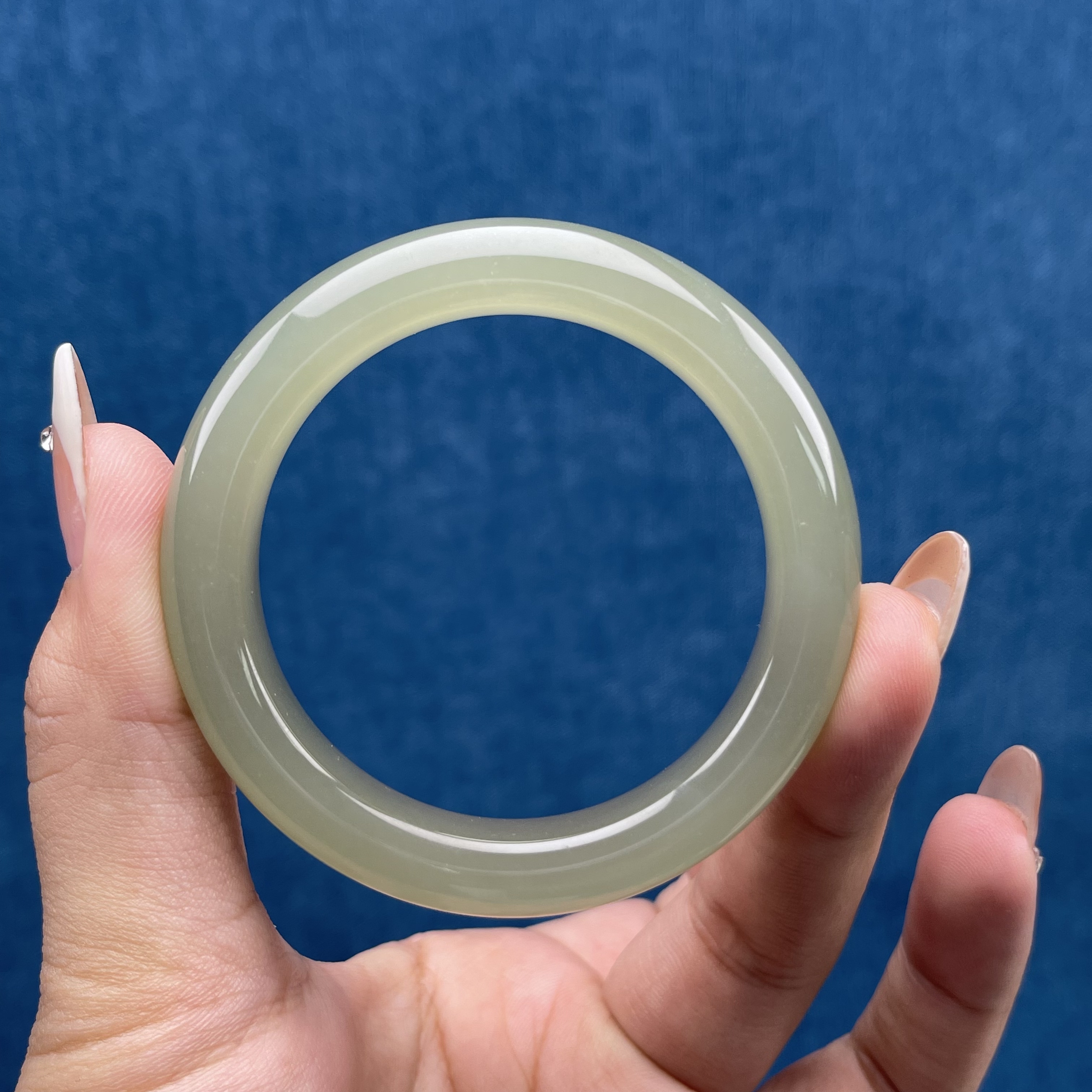 SZ269和田玉0手镯52.1圈口有瑕(放漏品看好再拍不退换）