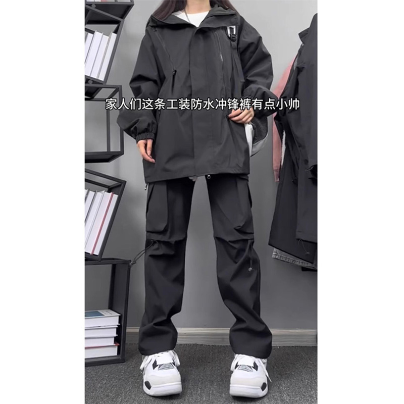 b01卡哈特裤子男加绒高街黑色cleanfit伐木裤 潮牌修身直筒工装裤
