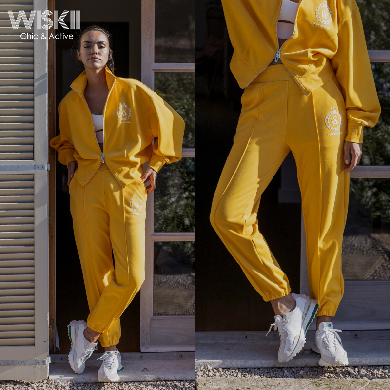 WISKII透气裸感普拉提夏季瑜伽裤高腰提臀健身裤运动卫裤女WS319