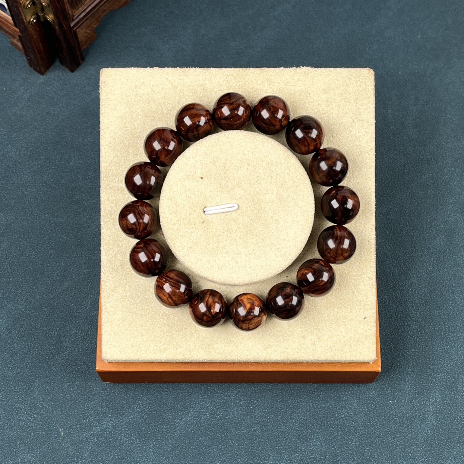 海南黄花梨沉水老料1.3手串温润通透开门料保真一物一拍Q708