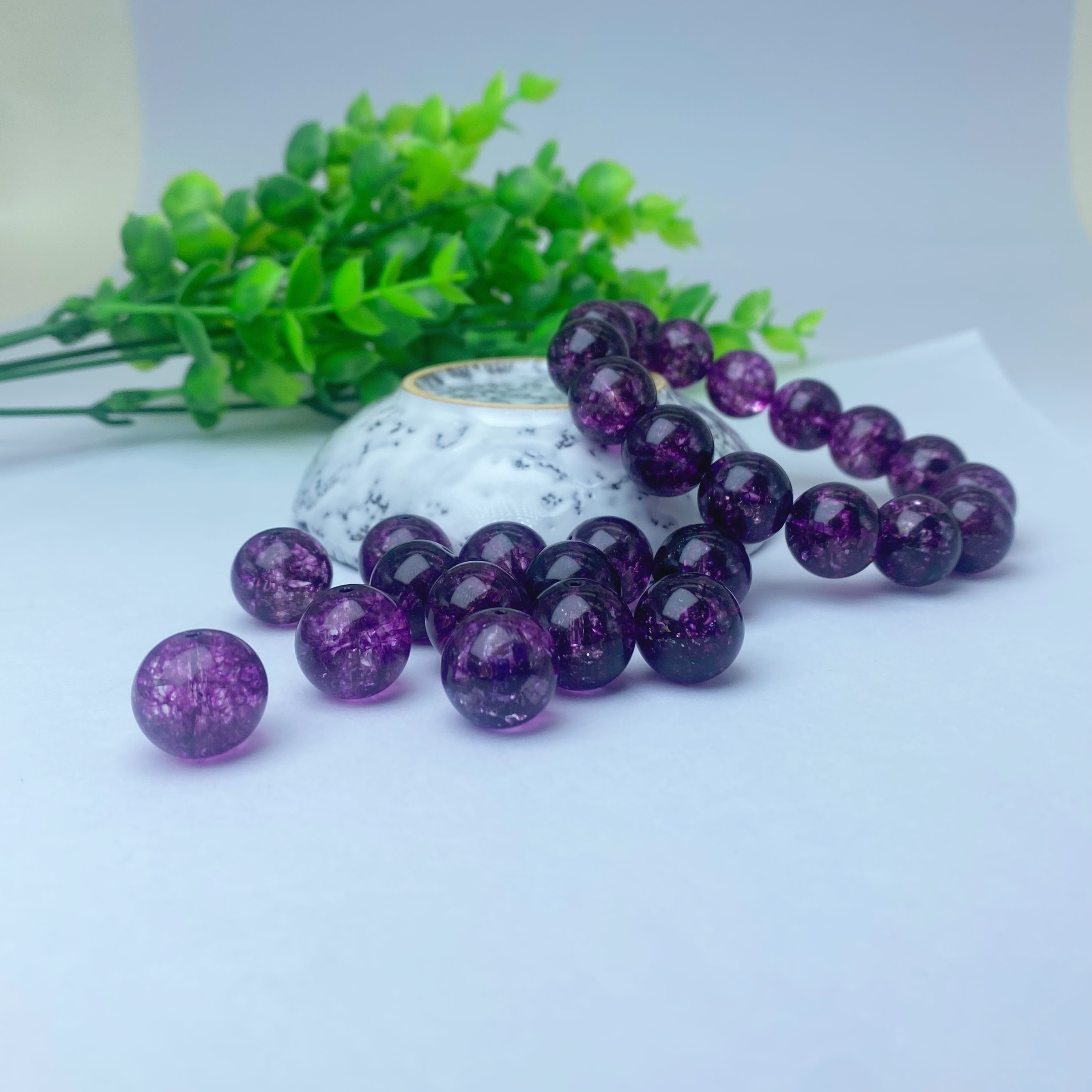 散珠~【佰翡珠宝】天然 5A级 紫水晶 紫阿赛 14MM 10颗【散珠批发】  