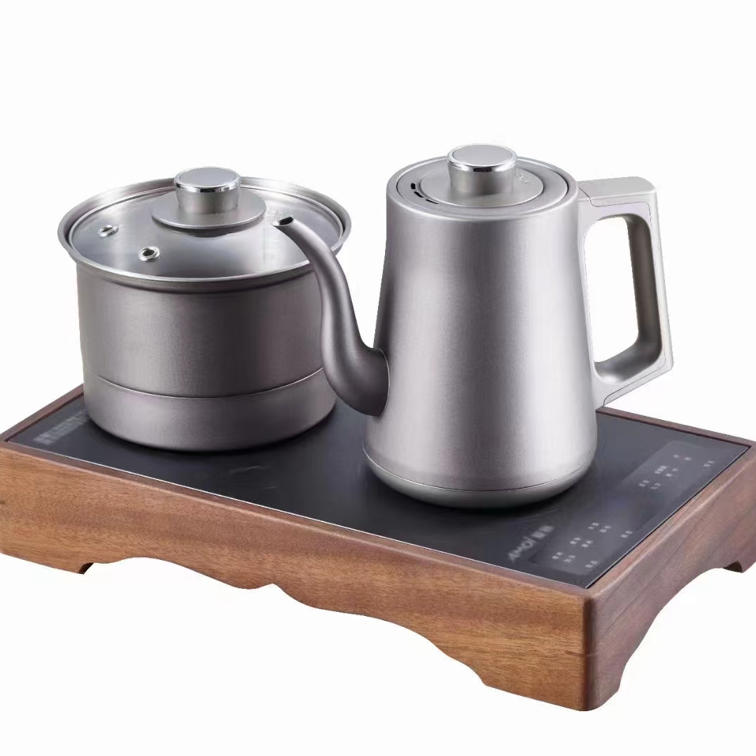 纯钛电热烧水壶茶台一体自动续水加热