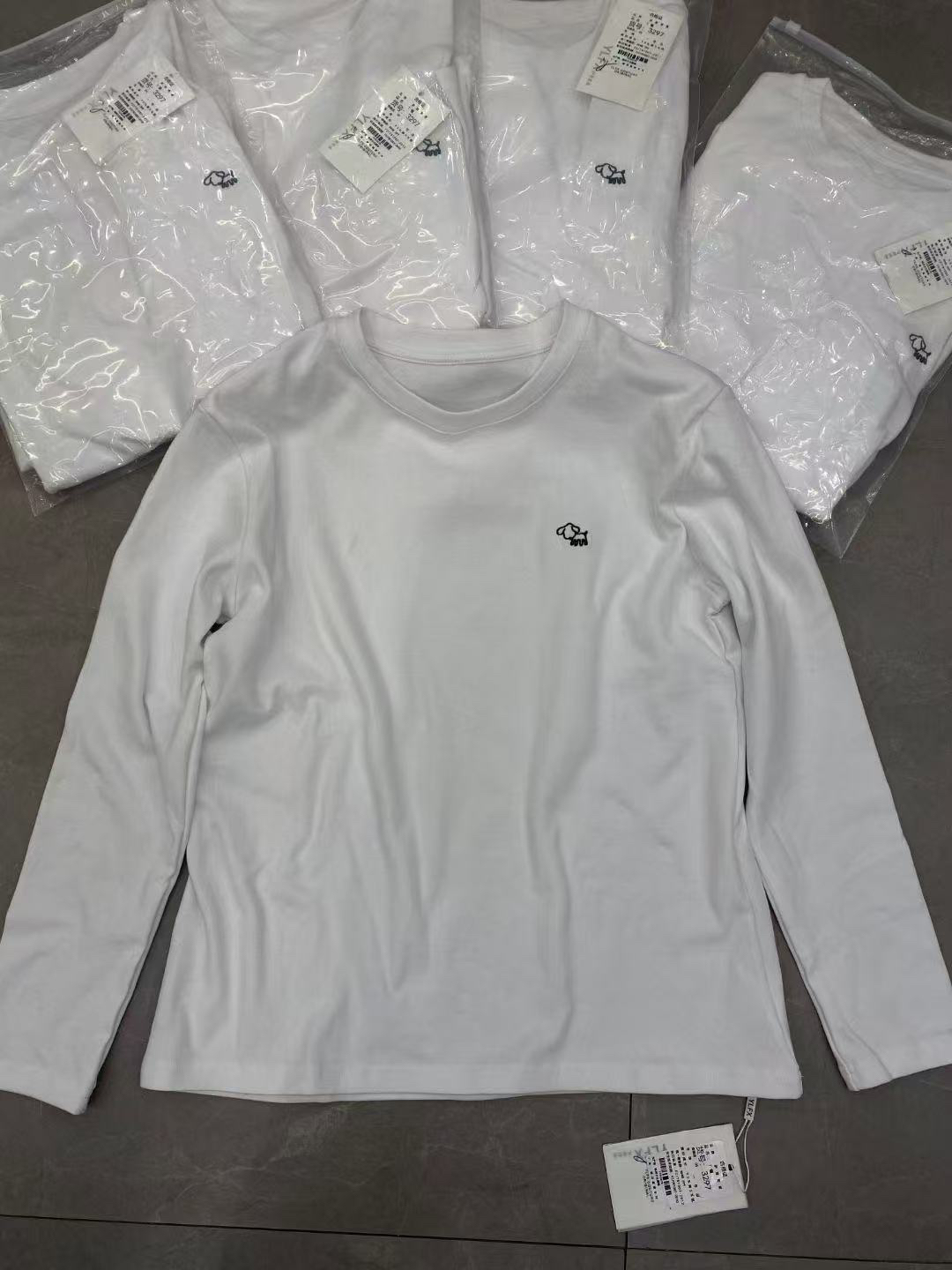 潮牌女装常规款薄款卫衣针织秋冬打底衫瑜伽女款白色