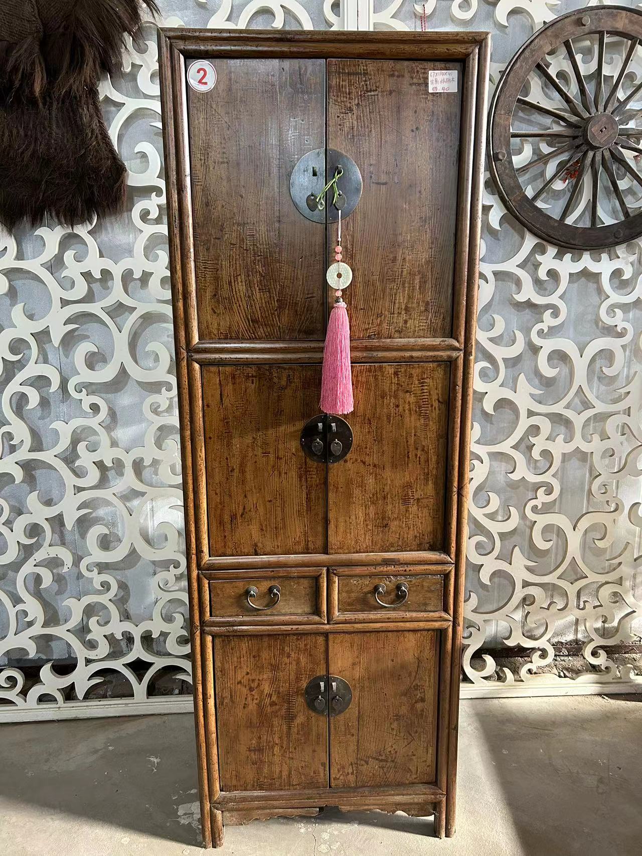 明清古典怀旧民俗核桃木立柜