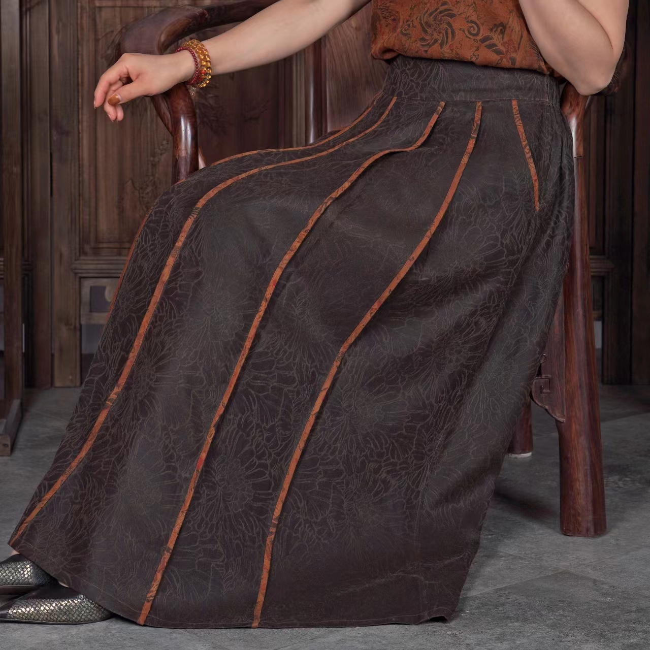 【香云纱马面裙】女装半身裙百搭国风传统C282118