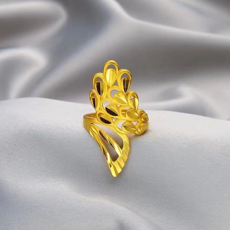 铜合金戒指 【精品大凤尾戒指】时尚潮流可调节戒指