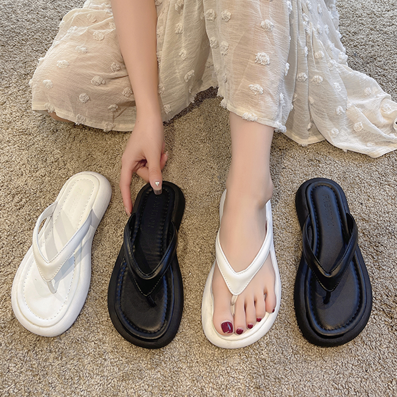平底人字拖女2025夏季新款厚韩版厚底拖鞋防滑休闲学生沙滩外穿女