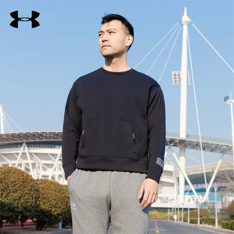UA安德玛卫衣男女2023新款休闲套头衫跑步健身训练运动服1377172