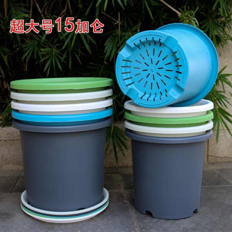 特大号树脂加厚花盆15加仑种果树超大室外大型绿植透气楼顶月季盆
