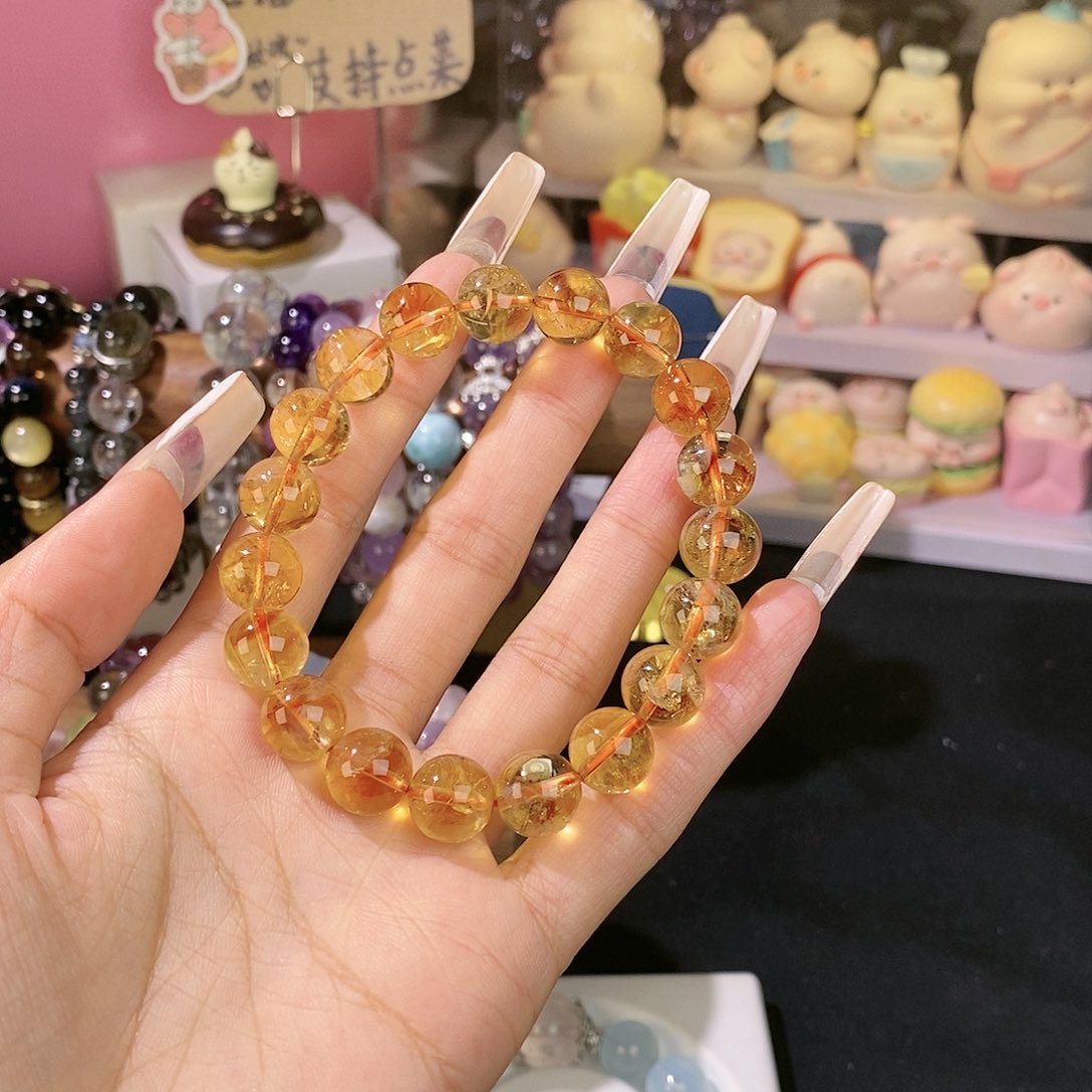 烟晶手链未镶嵌甜*·黄塔晶
