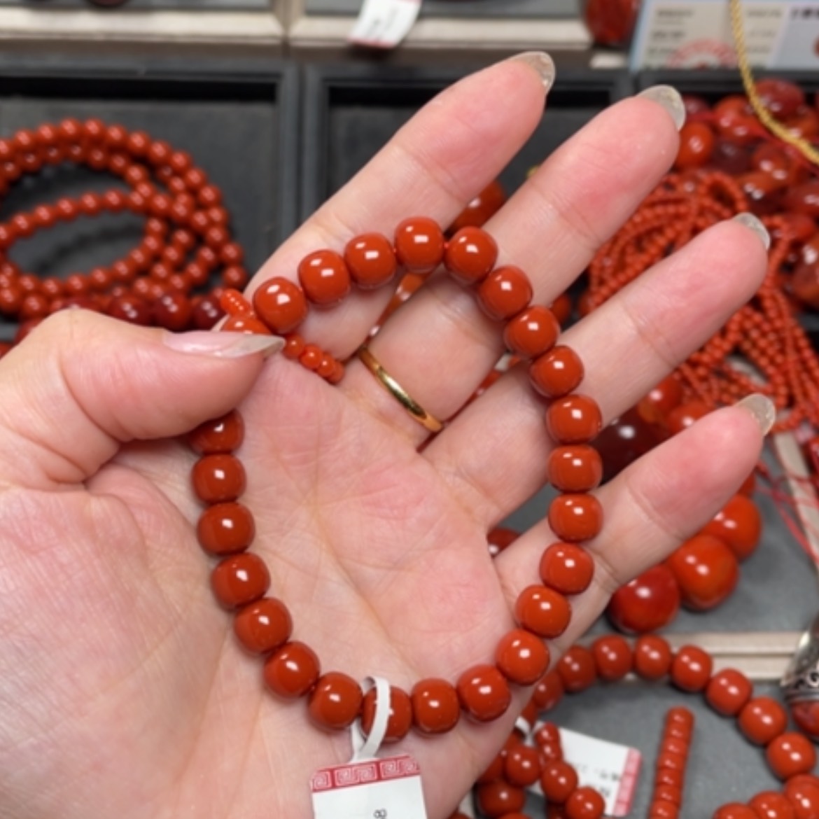 【闪购商品】南红玛瑙手链未镶嵌如*¥