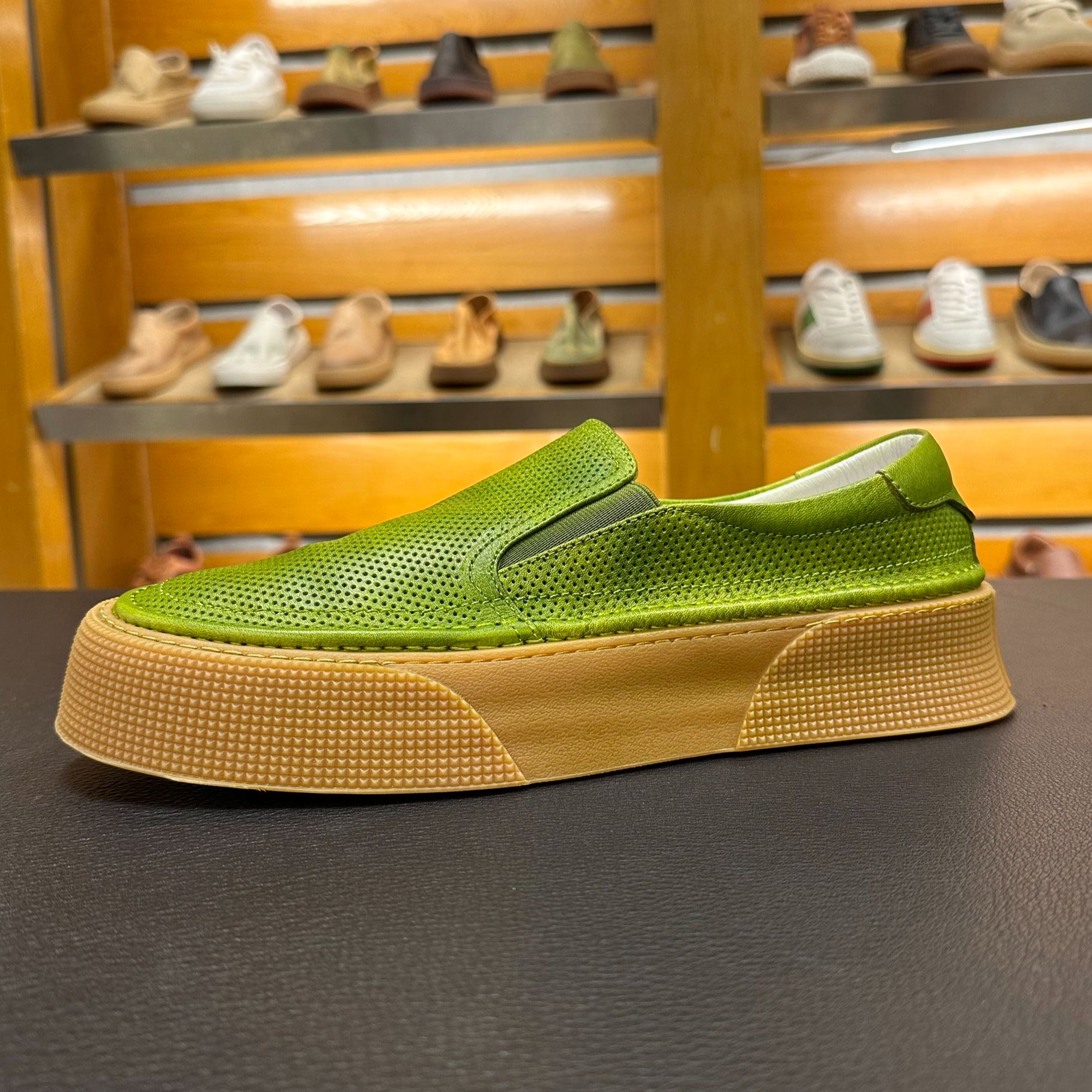 豆豆鞋男夏季薄款真皮一脚镂空蹬懒人鞋软皮软底透气休闲乐福鞋男