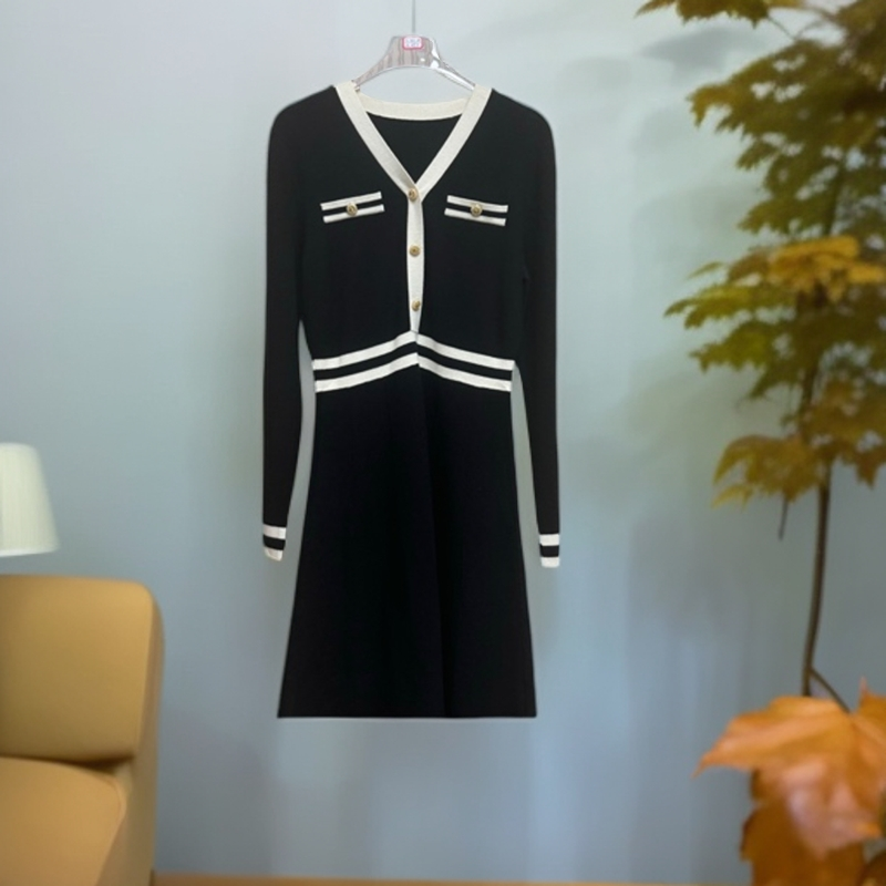 一二线秋冬品牌女装孤品折扣直播间专拍显瘦气质针织收腰