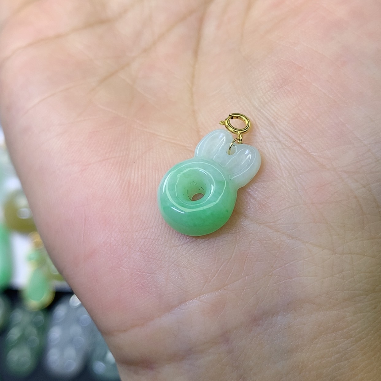 【闪购商品】翡翠颈饰18K金镶嵌乔***姐