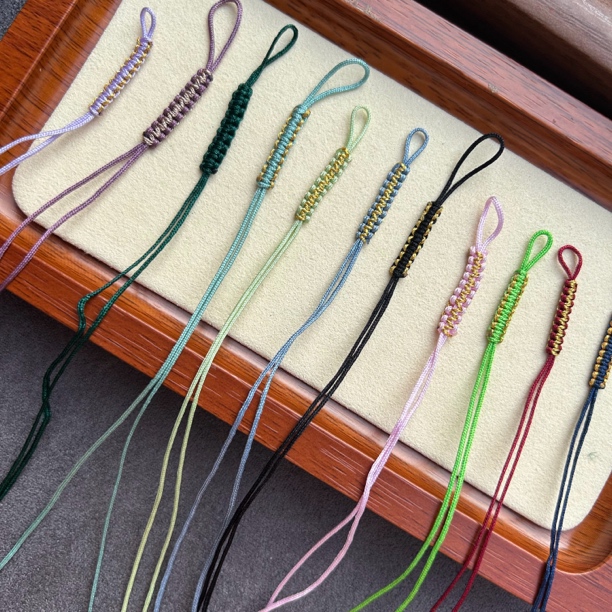 手工编织平结绳头系吊坠绳替换绳头
