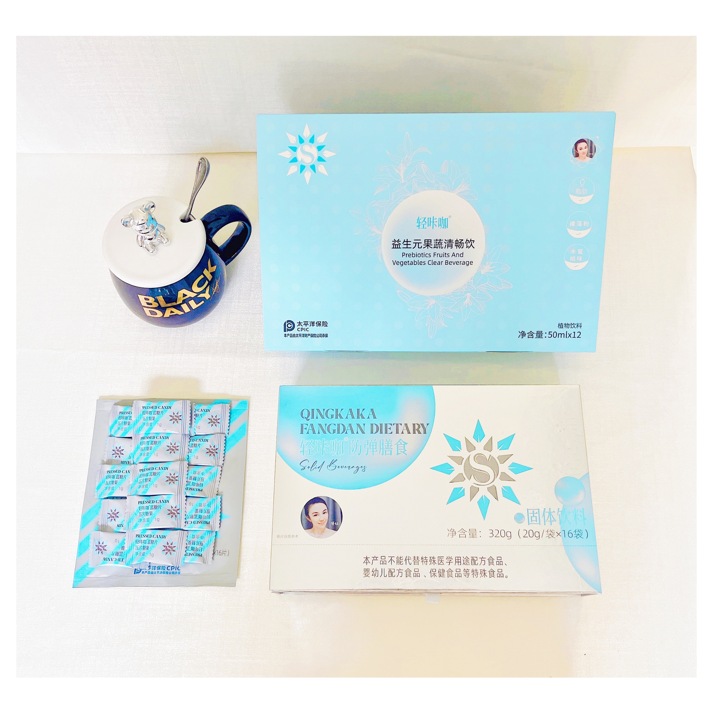 圆圆推荐 轻咔咖膳食一盒16包益生元果蔬清畅饮 一盒12包/50ML