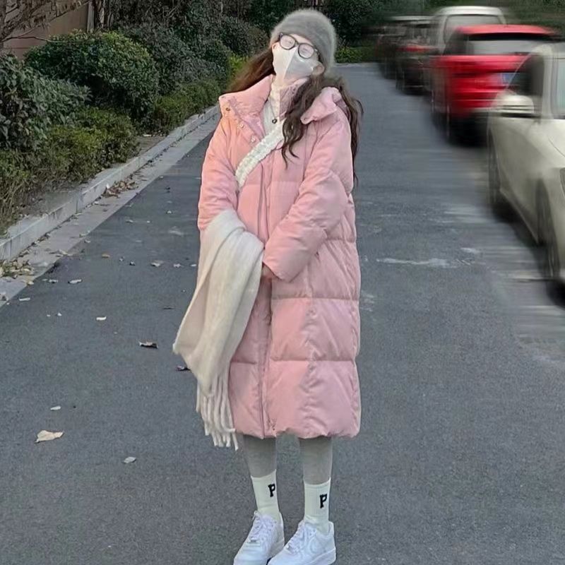 百搭2023冬季新款棉服女中长款过膝加厚棉袄韩系爆款学生棉衣外套