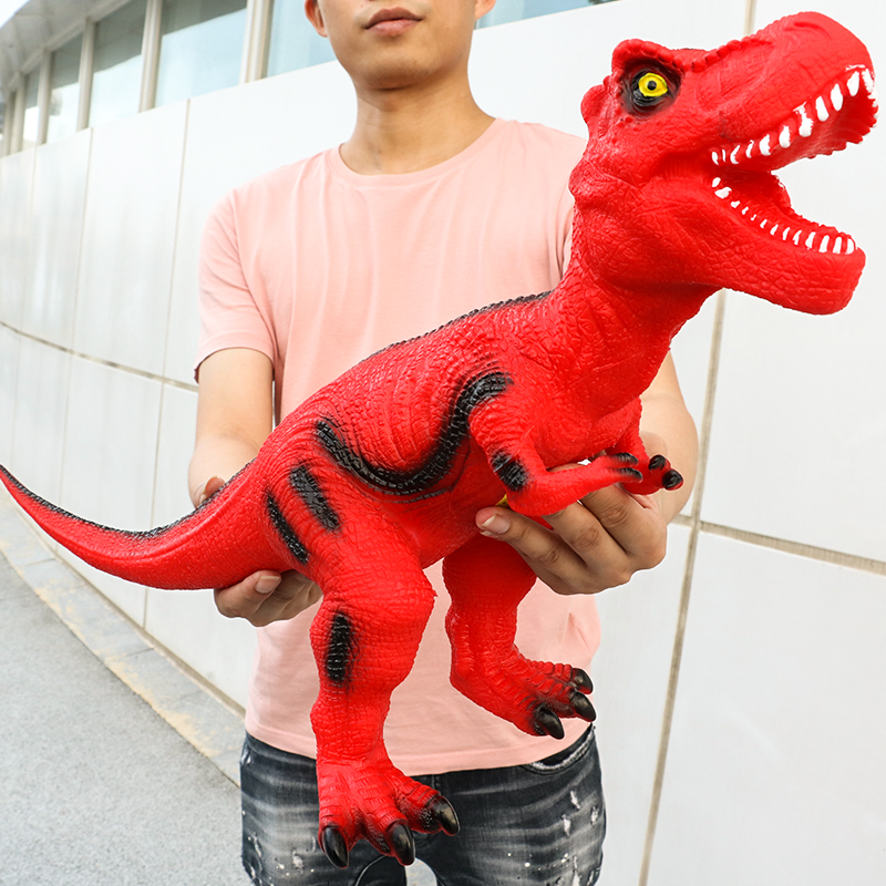 超大号恐龙软胶玩具仿真动物模型霸王龙三角龙儿童宝宝侏罗纪玩具_玩具