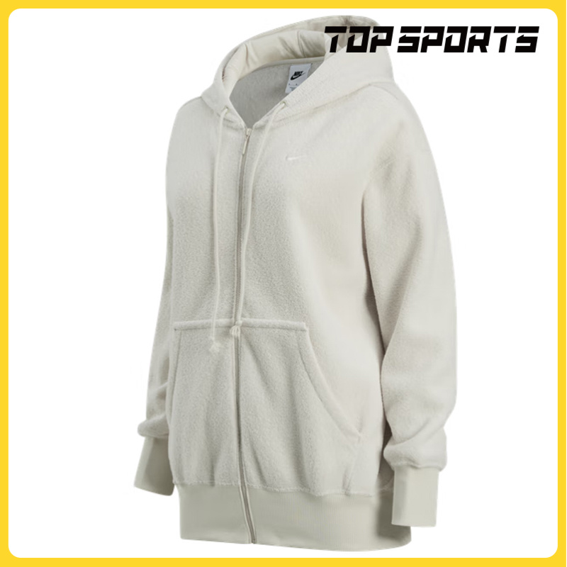 NIKE耐克女子AS W NSW PHNX PLSH FZ HDY针织外套FZ1268-104