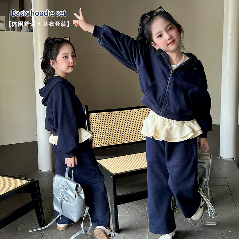 【断码清】秋冬层次感连帽休闲卫衣两件套