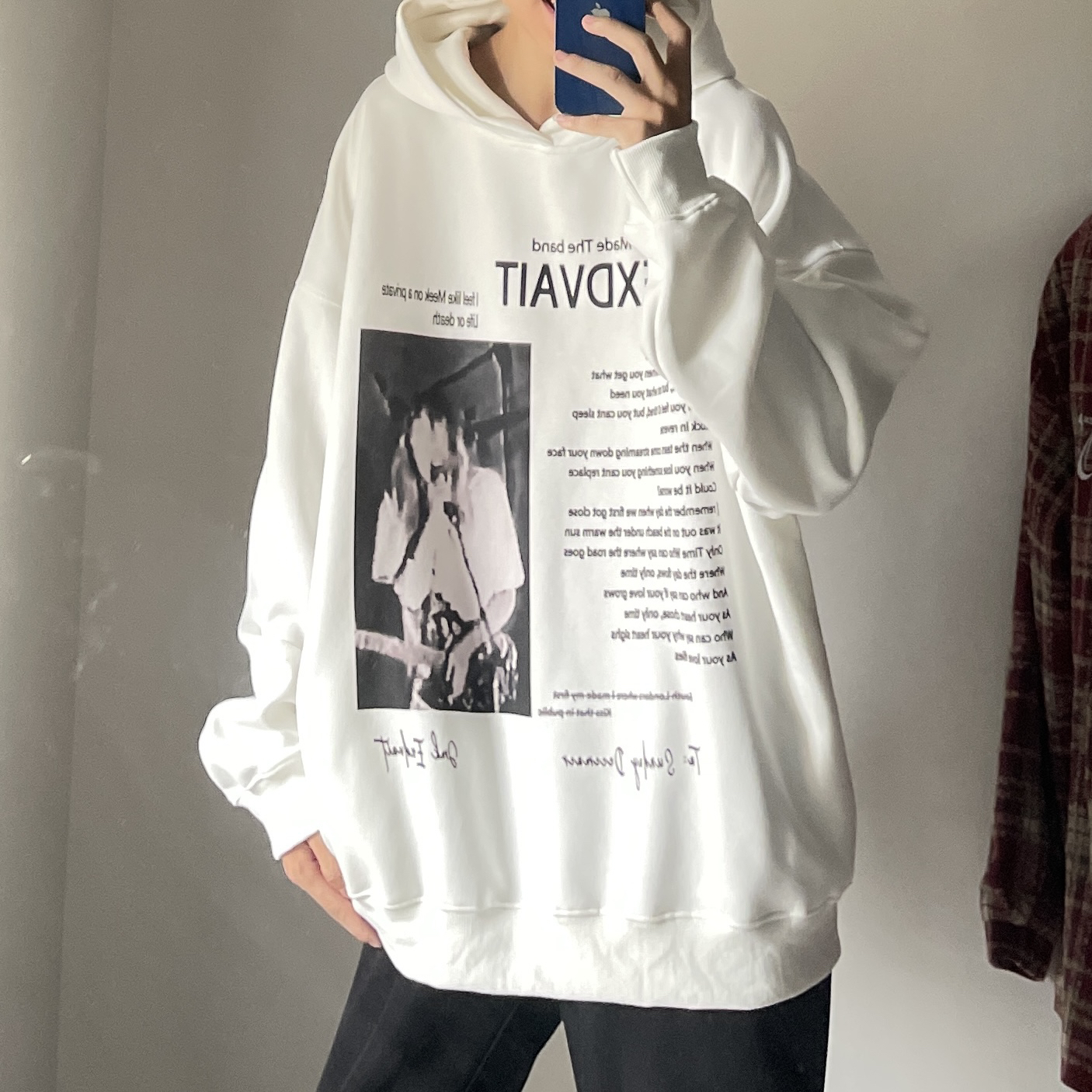 Jimei·中性风-高街美式字母主题连帽套头卫衣·420g【推荐款】