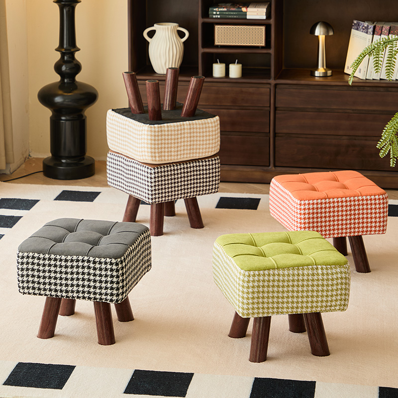 家用小板凳客厅茶几方凳创意沙发凳实木小凳子矮凳网红简约换鞋凳