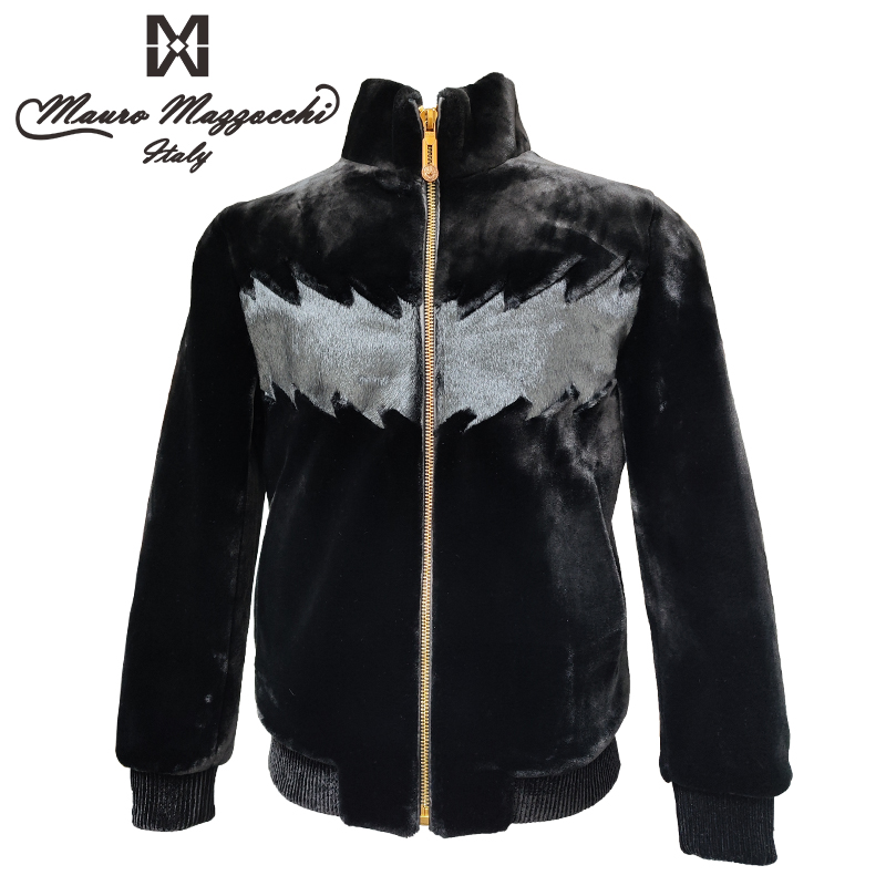 Mauro/玛路男士立领男装外套轻奢时尚休闲加厚保暖秋冬季黑色2340