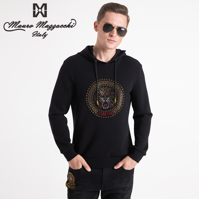 Mauro/玛路男士连帽长袖T恤卫衣时尚休闲户外百搭春秋季男款 0306