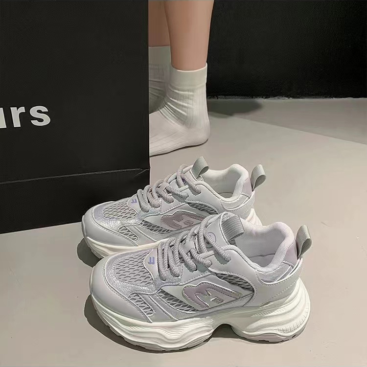 5561 休闲韩版百搭时尚老爹鞋女2024新款潮流轻便厚底运动鞋